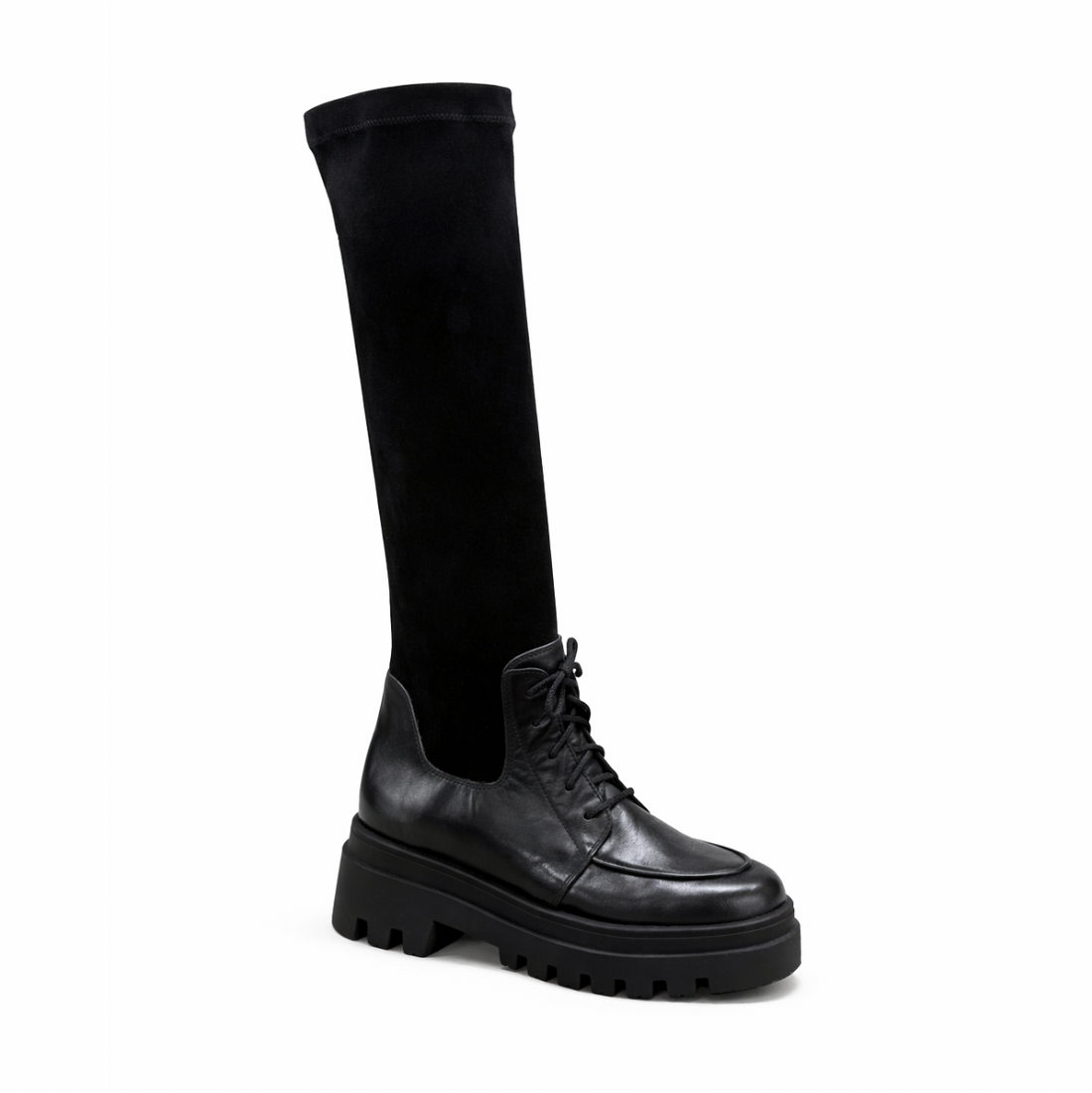 Icona - Cuir daim lycra Noir