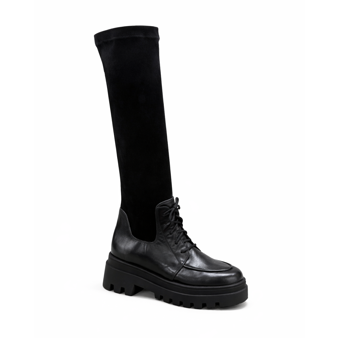 Icona - Cuir daim lycra Noir