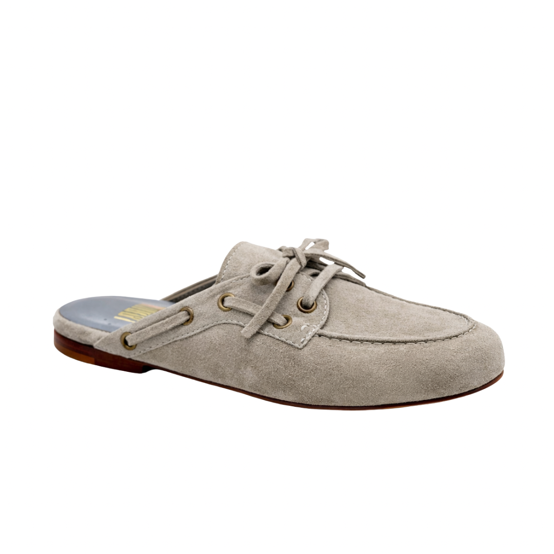 Mule Ibiza - Cuir daim Gris
