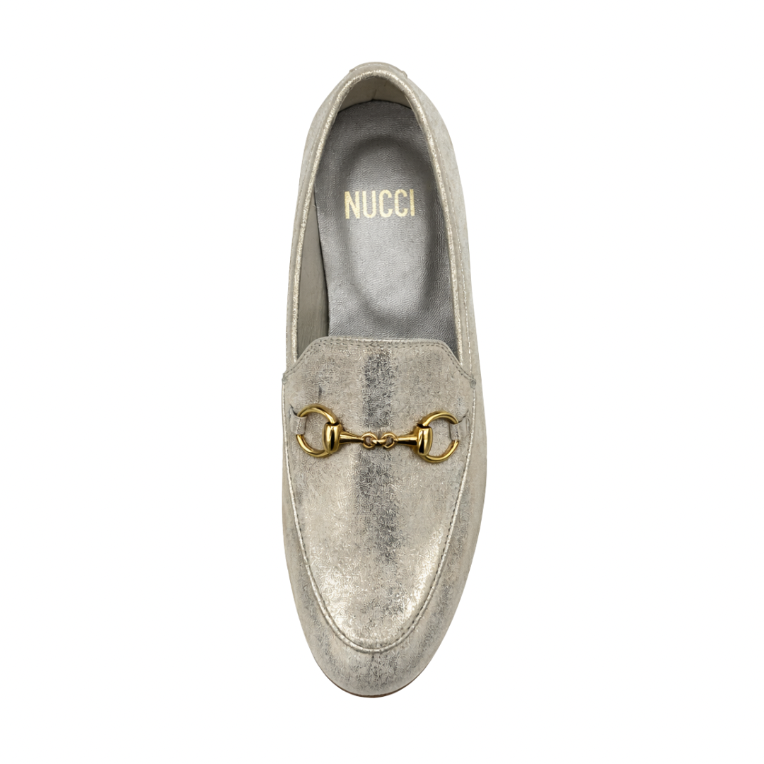 Céleste Femme - Cuir métallisée champagne