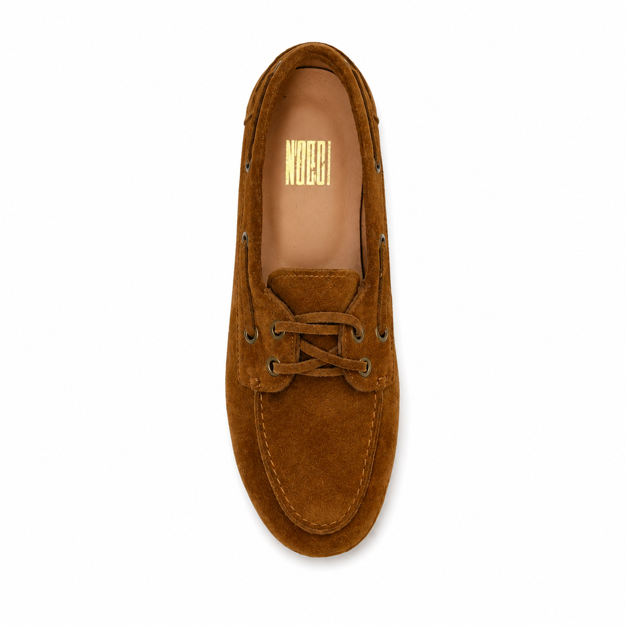 Bateau Femme - Cuir daim camel