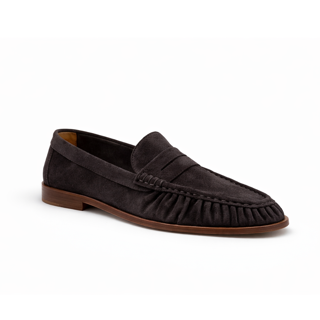 Laurent - Cuir Daim Marron