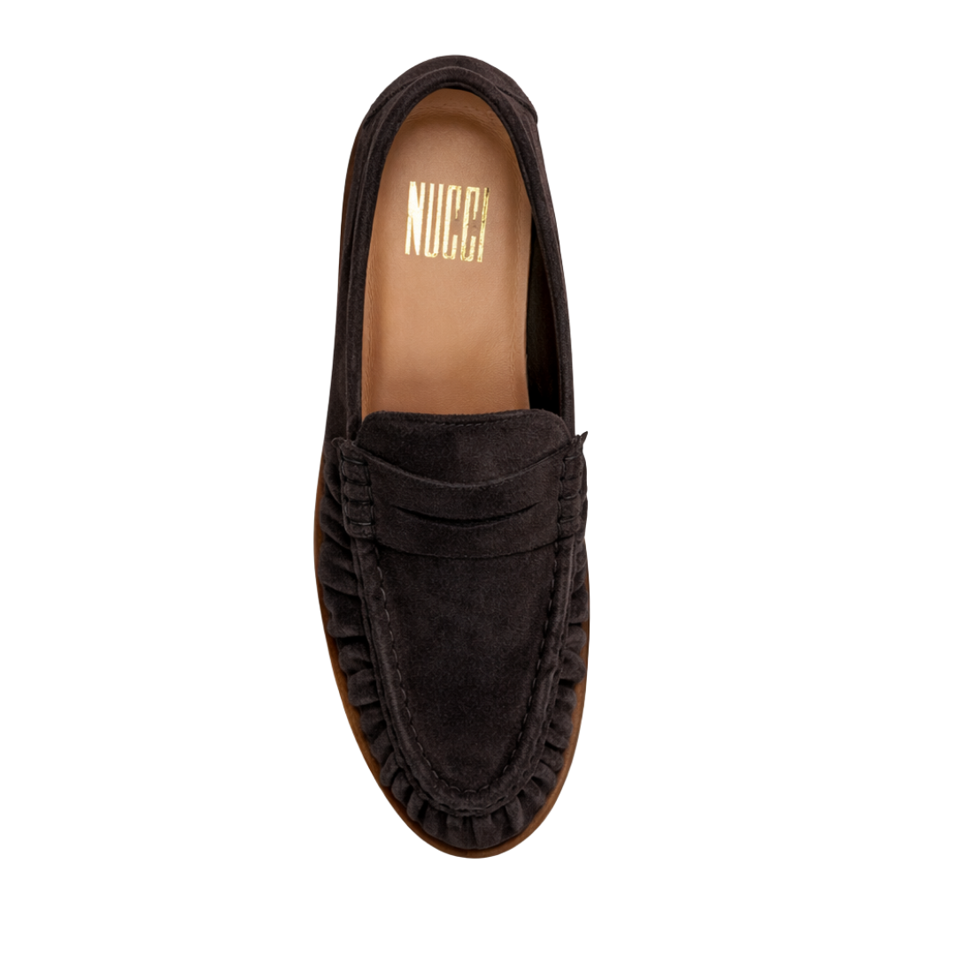 Laurent - Cuir Daim Marron