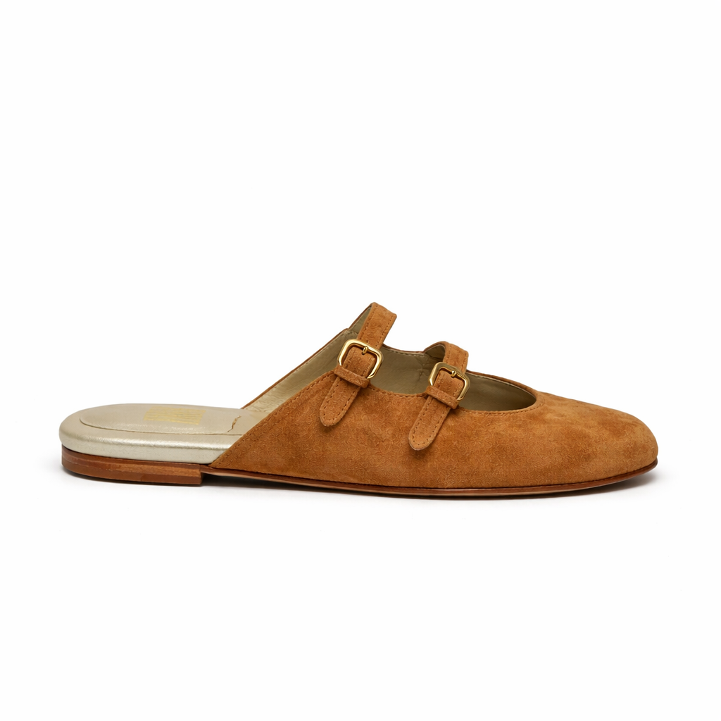 Mule Milano - Cuir Suède Camel