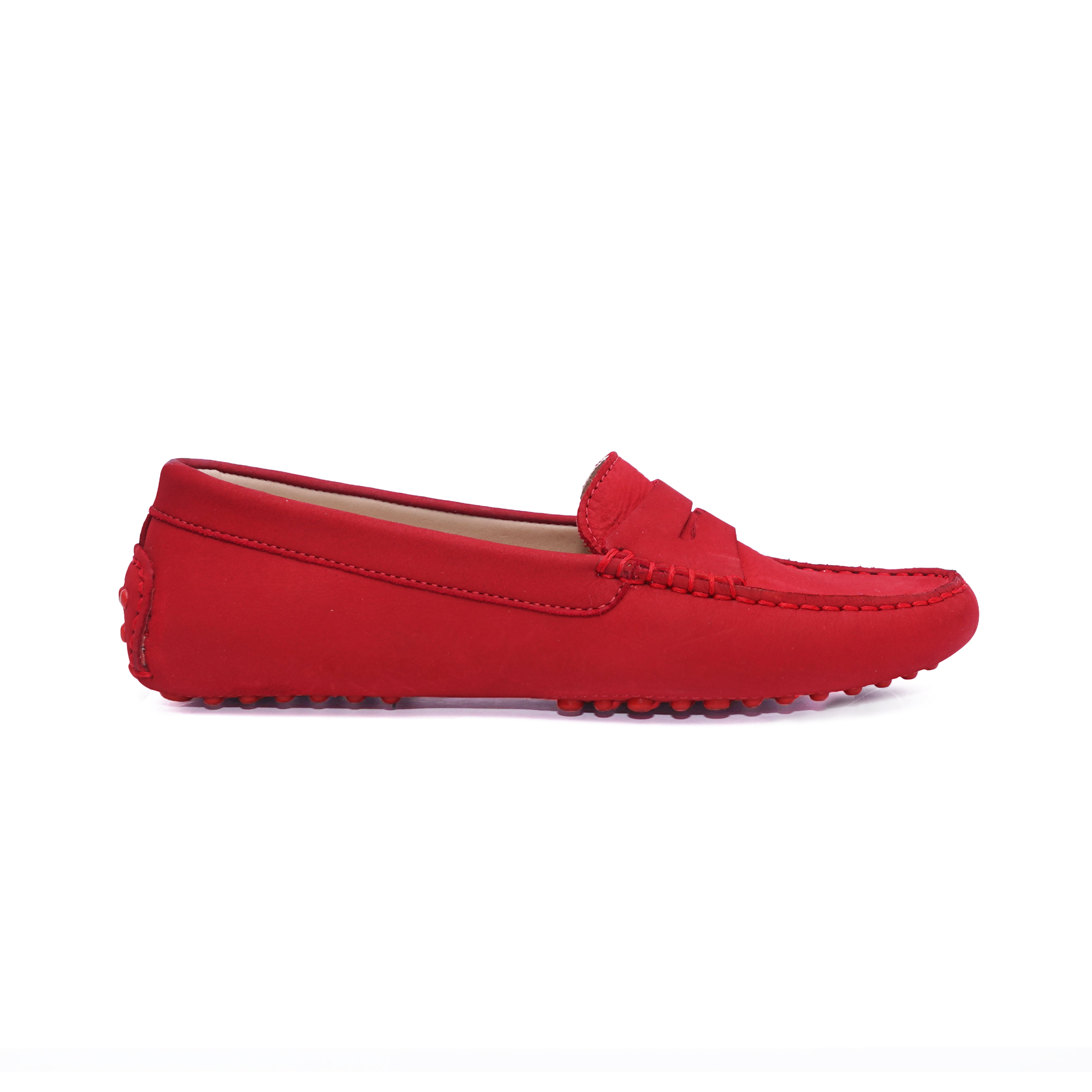 Portofino Femme - Cuir suède Rouge