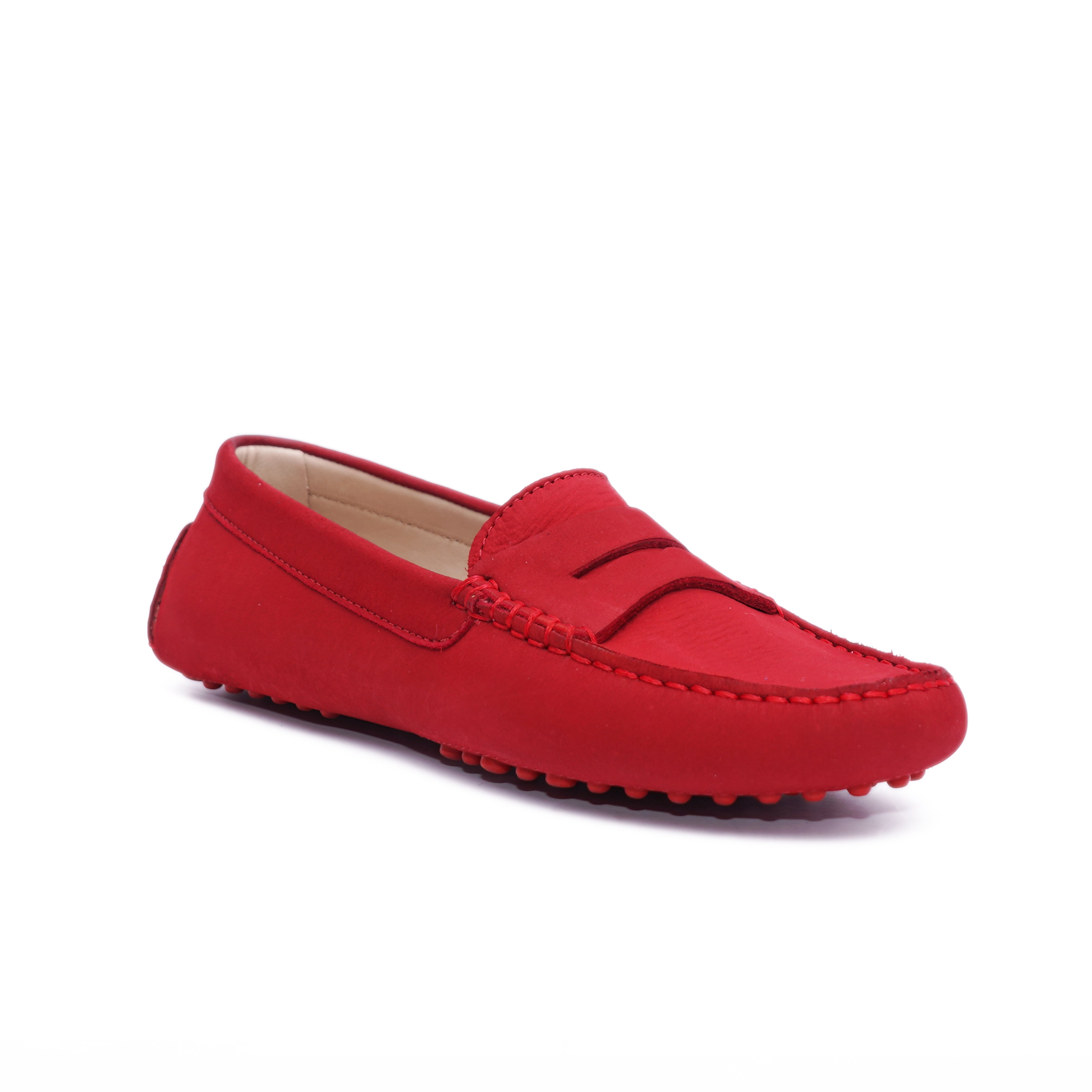 Portofino Femme - Cuir suède Rouge